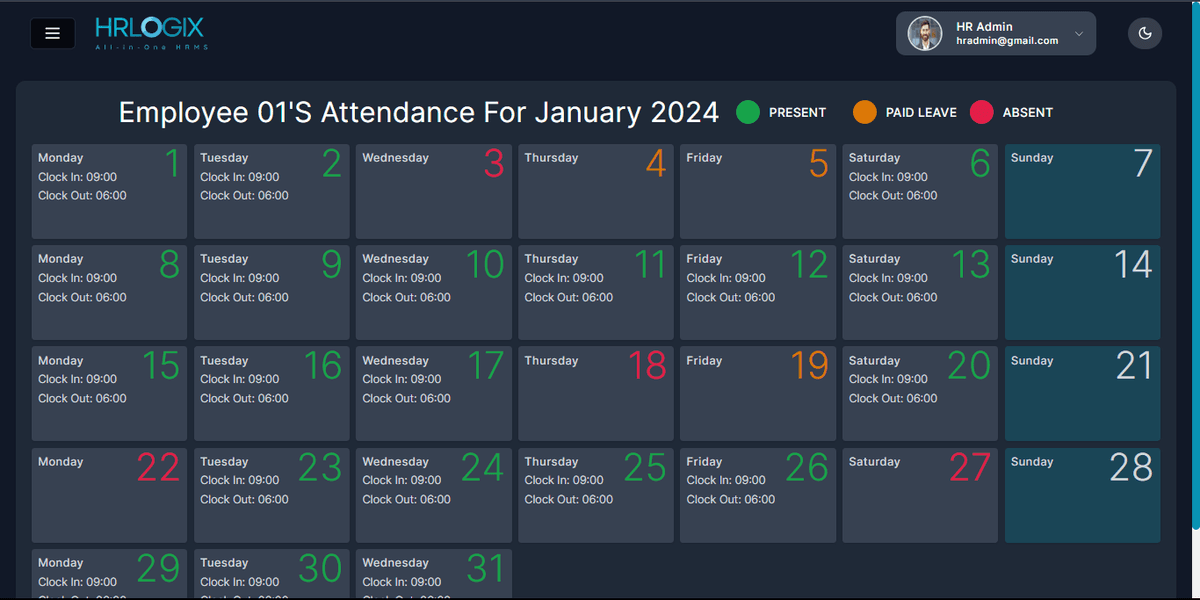 View and Update Single Employee Attendance